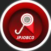 استخدام ادمین حرفه ای, لوگوآرت مجموعه "jpjobco" که شامل ذره بین و ایکن آدرس یا لوکیشن و به معنای کاریابی از نقاط مختلف کشور است.