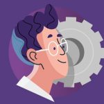 تصویر یک پسر و چرخ دنده