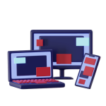 در تصویر لپ تاپ و موبایل دیده میشود