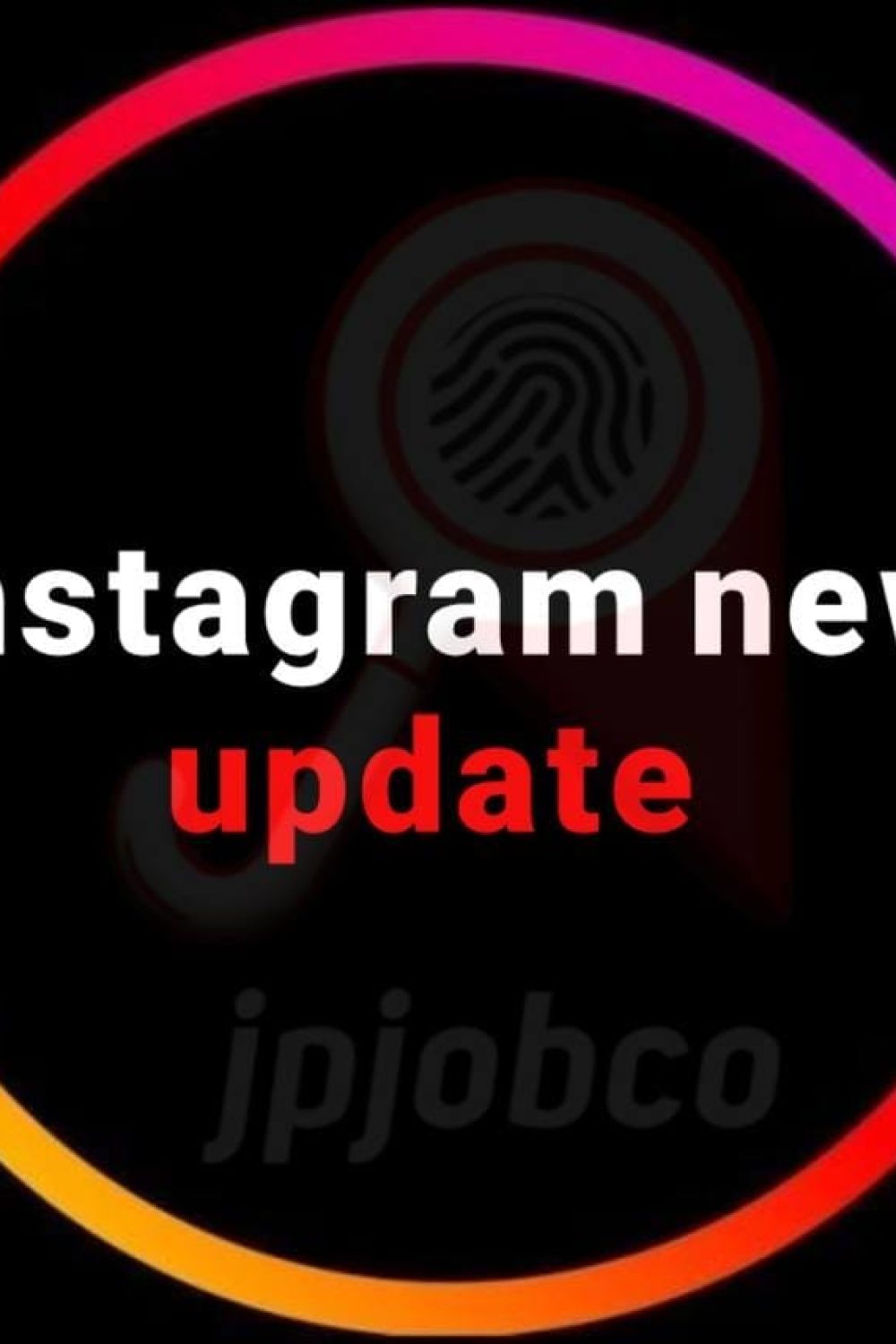 متن نوشته شده با فونت انگلیسی و پیام : بروزرسانی جدید پلتفرم اینستاگرام